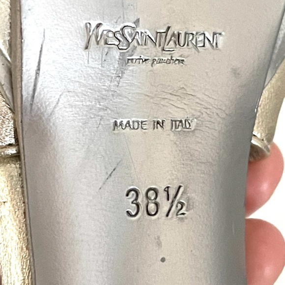 ⛔️SOLD⛔️YSL metallic tribute heels - Picture 16 of 17